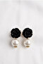 Acrylic Katmer Rose Pearl Earrings 5 Cm. - 3