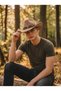 Unisex Internally Adjustable Metal Buckle Patterned Cowboy Hat Fedora Hat