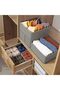 (U42) 6 Pack Foldable Drawer Organizers for Clothes, Underwear, Scarves (Grey) - 7