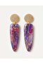 Pavlonya Papatya Purple Dreams Series 6 Polymer Clay & Epoxy Handmade Earrings - 3