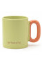 OPTIMISTIC Matte Ceramic Mug — Lime Green & Peach | 300 ml