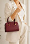 Trendy Model Bag Women's Bordro Handbag First Class Leather Textured Strap Bag Width 21 Length 13 - 2