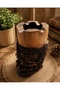 Handmade Wooden Face Ashtray Decorative Natural Wood Carved Ashtray Home Office Cafe Decor 18-20 cm - 3