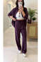Sonsen Burgundy Shirt and Pants Set - 4