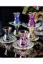 Waterfall Rainbow Special Design 12 Piece Colorful Gold Detailed Tea Set - 2