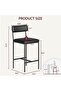 Compact Dining Set for 2 People - Rectangular Table and Upholstered Chairs - Sturdy Metal and Wood Frame - Ideal for Kitchen, Apartment or Small Spaces - 4