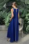 Women's Off the Shoulders Slim Striped Detail Long Viscose Dress - 4