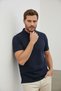 Interview Polo Neck Navy Blue T-Shirt - 4
