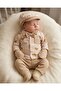 100% Cotton Baby Boy Bow Tie, Plaid Patterned Hat, 5-Piece Hospital Discharge Bodysuit Set