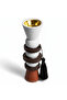 White & Brown Chalk Arabic Incense Burner 25 cm