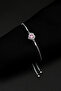 Silver Color Heart Charm Zircon Stone Necklace and Bracelet Set - 5