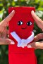 Unisex Red Holding Hands - Holding Hands Socks 1 Pair - Cute Face Expression Socks - 2