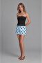 Women's Polka Dot Mini Skirt with Shorts - 4