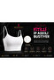 Sports String Strap Ribbed Women's Padded Bra - Removable Pads - Single Pack White - 4
