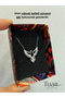 Eagle Figure Steel Figure Zircon Silver Color Chain Necklace Eagle Gold Pendant - 2