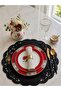 قطعة واحدة من طقم سوبرا أمريكان مطرز يدويًا من الجلد الصناعي بتصميم إكليل الجبل، قابل للاستخدام على الوجهين.