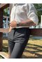 Men's Gofre Viscose Fabric Slim Fit Trousers - 2