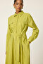 Belted Pocketed Kupra Dress - 3