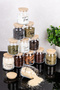 12-Piece Glass Spice Jar Set with Bamboo Lids, Vacuum Lids, Transparent Labeled Spice Jars, Dowry Set - 4