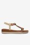 Women's Beige Comfortable Fit Stone Sandals with Scarf Detail - 3