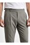 New Season Pleated Old Money Fabric Trousers - 3