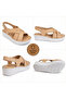 Elora Beige Genuine Leather Women's Sandals -Comfortable for Daily Wear- - 7
