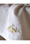 Pansy 2-Piece Embroidered 100% Cotton Hand Towel - White/Yellow - 30X45 cm - 4