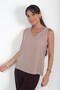 Women's V-Neck Ribbed Italian Cotton Lyocell Blouse - 2
