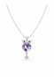 316L Steel Chain Silver Color Owl Model Women's Necklace |   Elegant Ta with Color Changing Crystal Stone Detail