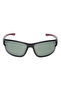 Polarized Sunglasses Black Frame Green Mirror Lens 68mm - P384GR4PV - 2