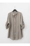 Women's Plus Size Striped Three Quarter Sleeve Italian Cotton Shirt - 3