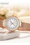Women's Quartz Watch with Mesh Strap Round Dial Rhinestone Decoration Waterproof Elegant Analog Wristwatch Gift for Women - 2