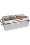 Aluminum Deep Baking Tray Oven Tray Rectangular Roaster Pan with Rack For Home Oven - 2