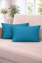 Double Sided Duck Linen, Petrol Blue Waist Cushion Cover 2 Pieces - 2
