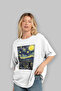 For the Love of Cats 45 Front Cat Printed White Oversize T-Shirt 100% Cotton Unisex Cat Lover Premium Design - 4