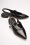 Women's Black Patent Leather 2cm Short Heeled Casual Shoes Tr23Ms03A