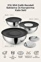 Steel Grater Mixing Bowl and Storage Set of 3 (1.35 Lt, 2.70 Lt, 4.60 Lt) - 2