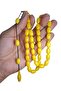 Squeeze Amber Prayer Beads with Miskevi Veins, Master Craftsmanship, 8.5*13 Mm, Daily Use Prayer Beads - 5