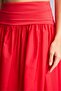 A-Line High Waist Poplin Midi Skirt F7993Ax26Sp - 4