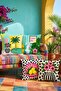 Set of 4 Cushion Covers with Spotted Flowers Pattern