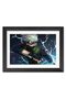 Alayra Kakashi Hatake Chidori Poster Naruto Anime Posters Framed Painting with Black Frame (12inches