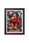 Alayra Cristiano Ronaldo Poster Portugal Legend Poster Framed Painting with Black Frame (12 inches