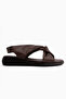 Jennie Genuine Leather Brown Cross-Strap Women's Sandals - 2