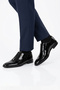 Men's Black Patent Leather Oxford Handmade Tuxedo Wedding Gala Classic Shoes - 6