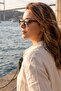 Women's uv400 square brown sunglasses 23043 c3 gradient lens - 4