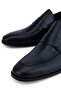 Men's Genuine Leather Navy Blue Loafer Shoes - 3