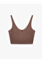Sleeveless V-Neck Covered Slim Fit Sports Bra - 6