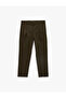 Comfortable Fit Pocketed Cotton-Linen Blend Pleated Summer Wide-Leg Trousers - 3
