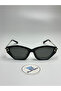 Tiferla V2 |   Sunglasses Cateye Black Glass |   Bone Black Frame Metal Gold Handle |   Uv400 |   51 Ekartman - 3