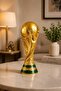 FIFA World Cup Trophy Souvenir, Luxury Golden Football Cup Showpiece for Home, Office, 21CM - 2